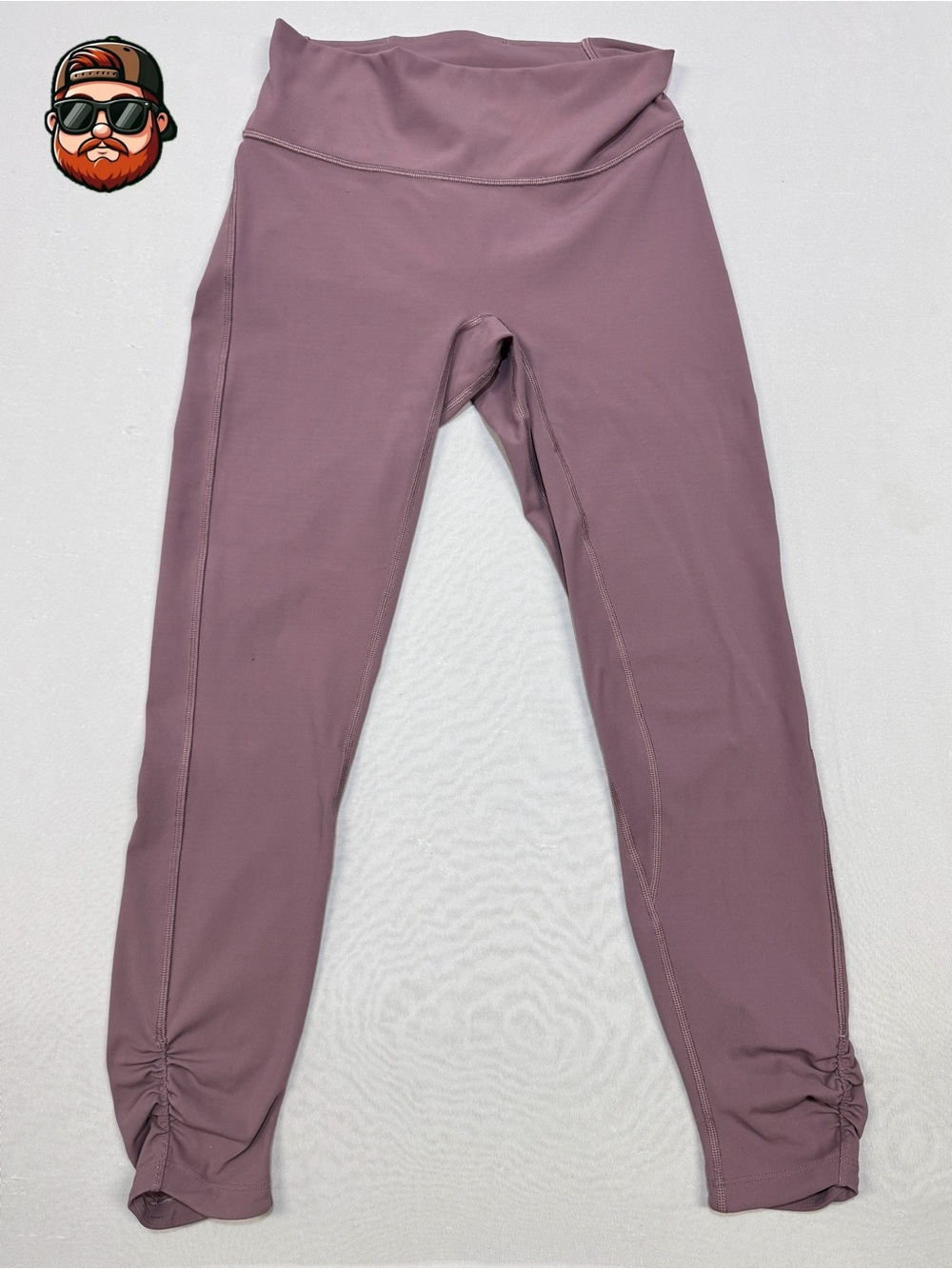 Lululemon Womens Size 6 Purple Ruched Gathered Ankle High Rise Leggings